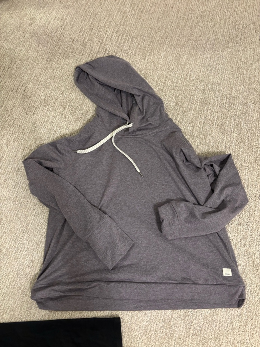 Vuori Women's Crewneck Hoodie in Heather Gray